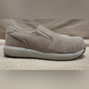 Women's Brazos Steel Toe Work Force Suede Leather Loafers, 7.5